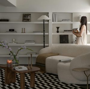 inexpensive minimalist living room