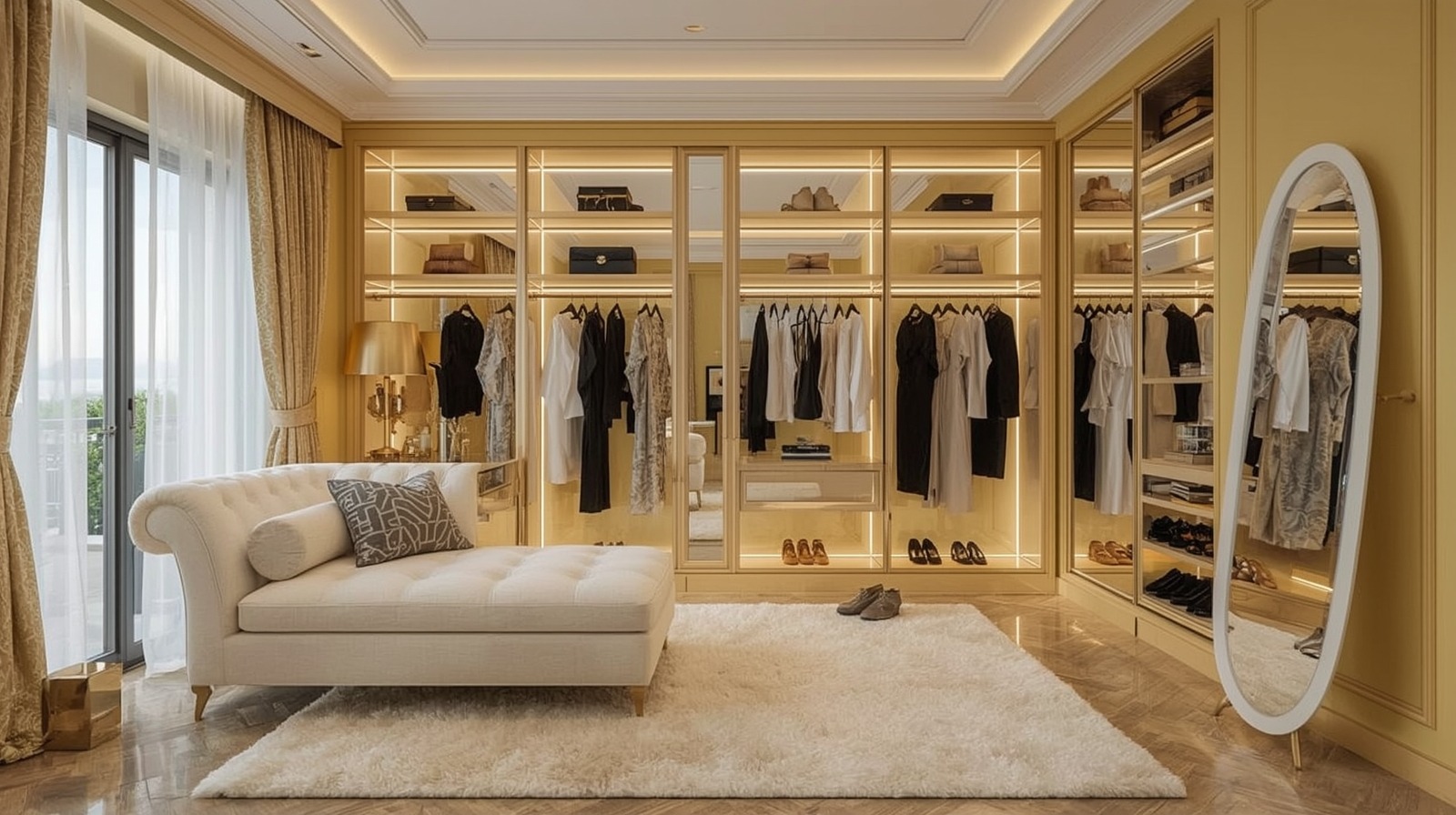 luxury women's dressing room Elegant Dressing Room Designs to Make Every Day Feel Glamorous Wallpics