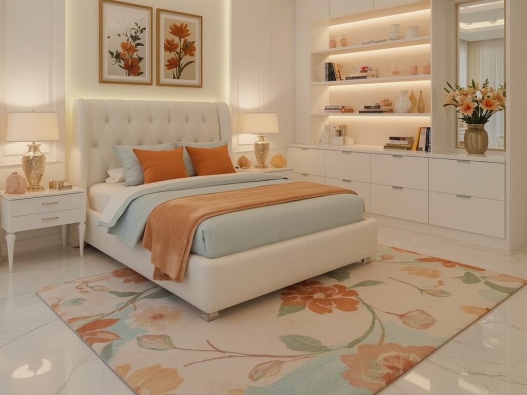 affordable pastel coloured bedroom
