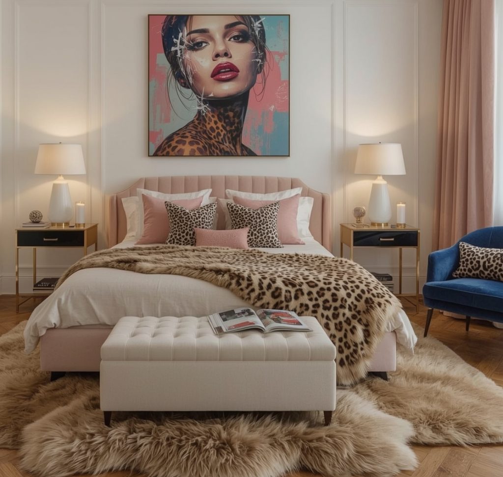 inexpensive cheetah bedroom