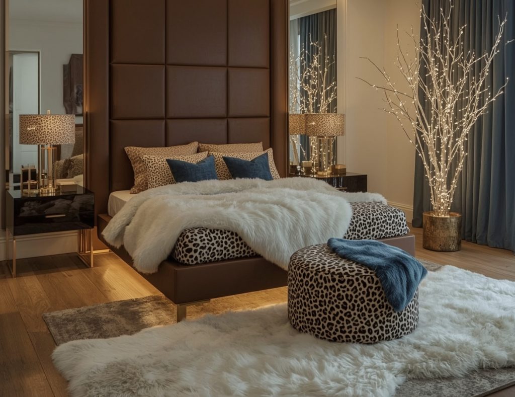 inexpensive cheetah bedroom