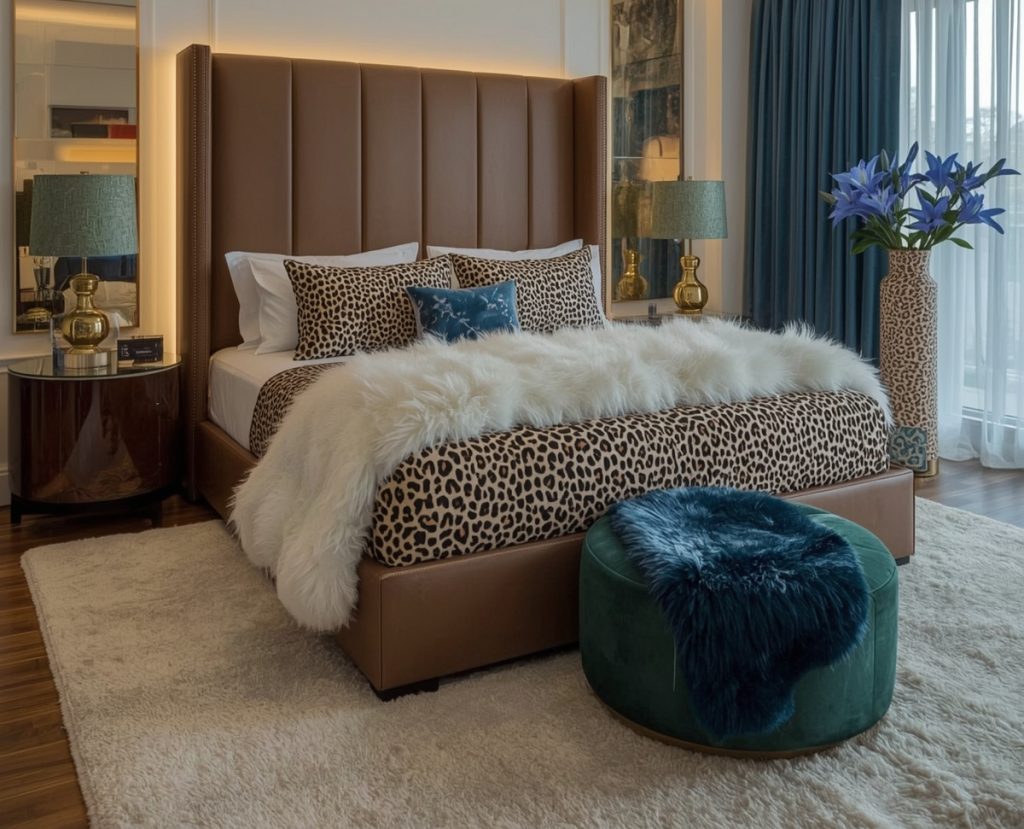 inexpensive cheetah bedroom