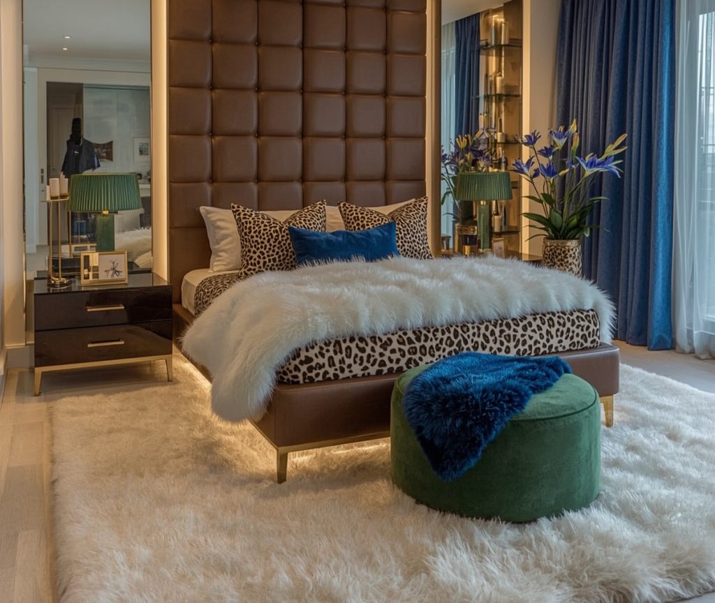inexpensive cheetah bedroom