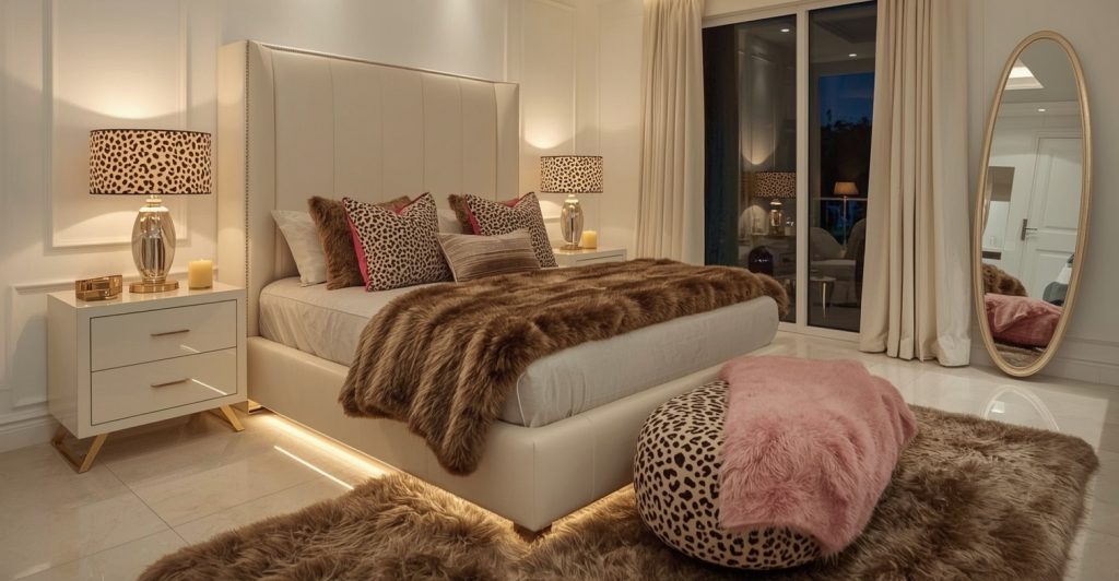 inexpensive cheetah bedroom