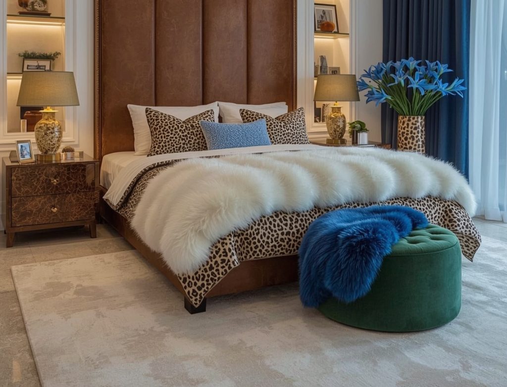 inexpensive cheetah bedroom