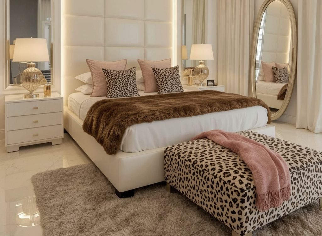 inexpensive cheetah bedroom