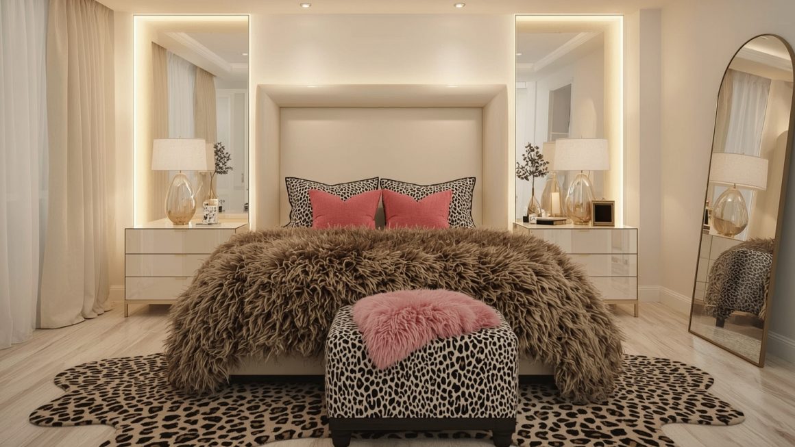 inexpensive cheetah bedroom