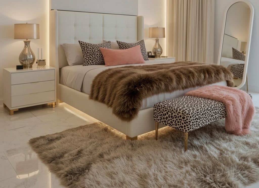 inexpensive cheetah bedroom