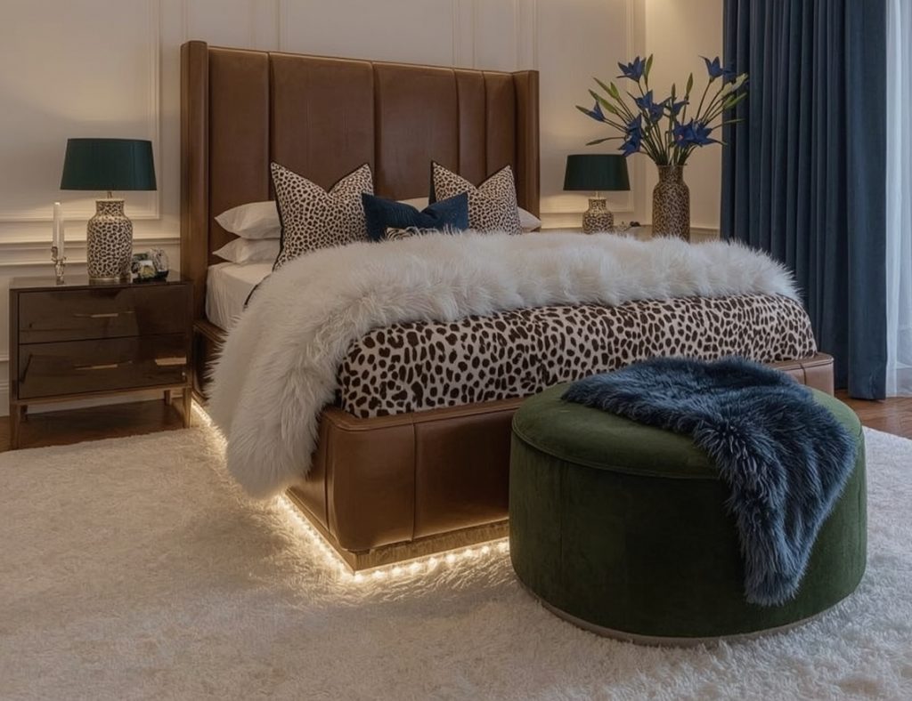 inexpensive cheetah bedroom