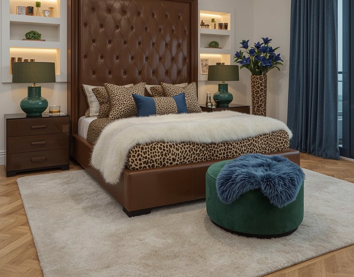inexpensive cheetah bedroom