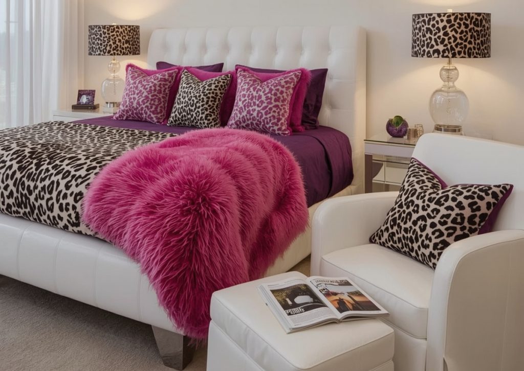 inexpensive cheetah bedroom