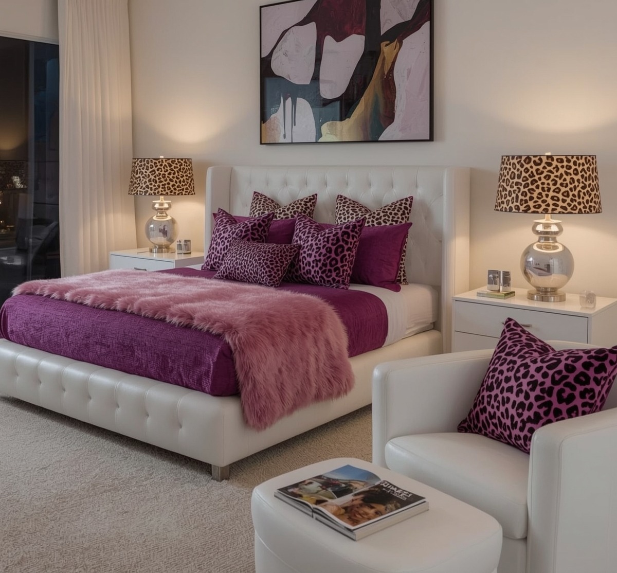 inexpensive cheetah bedroom