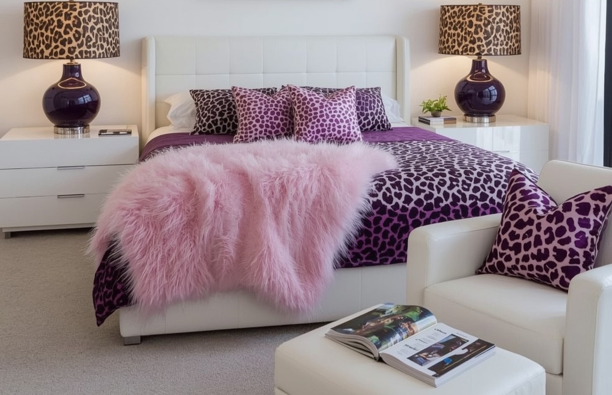 inexpensive cheetah bedroom