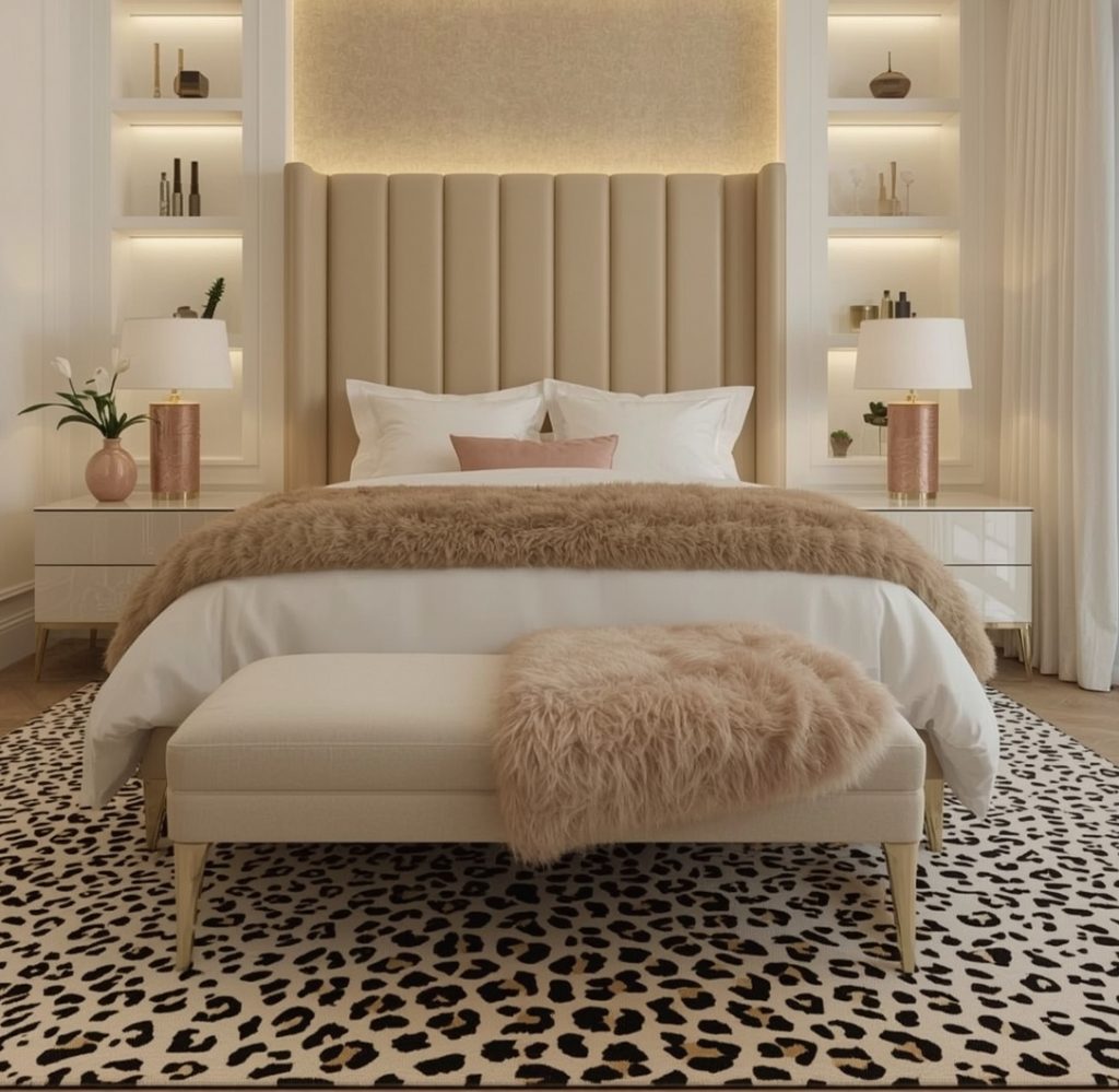 inexpensive cheetah bedroom