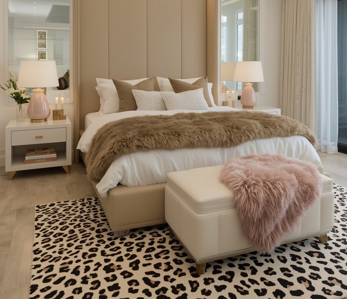 inexpensive cheetah bedroom