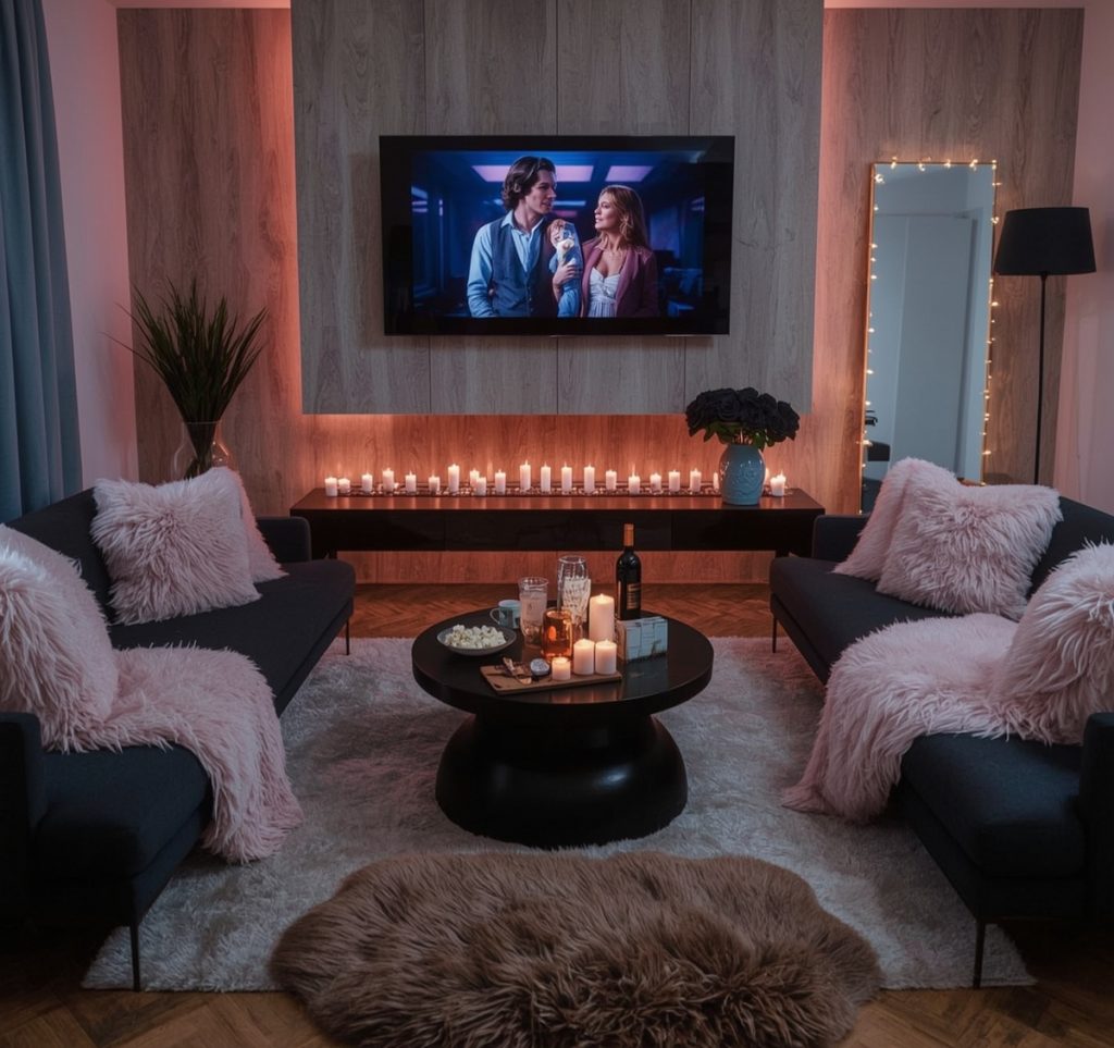 dark feminine living room