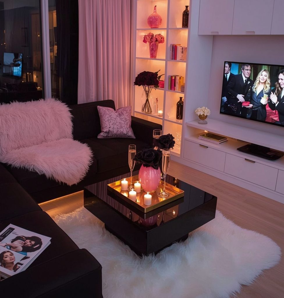 dark feminine living room