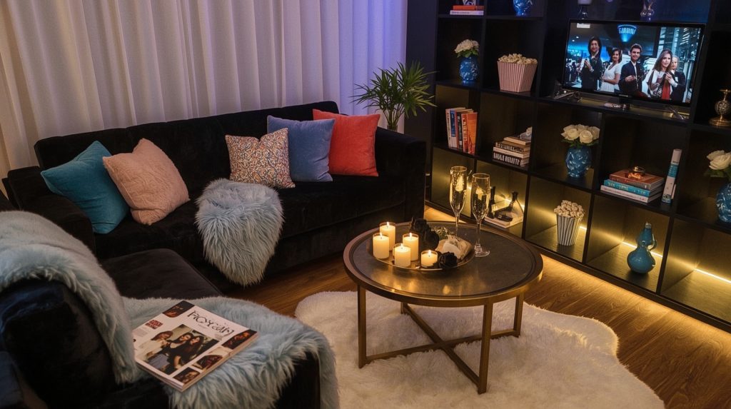 dark feminine living room