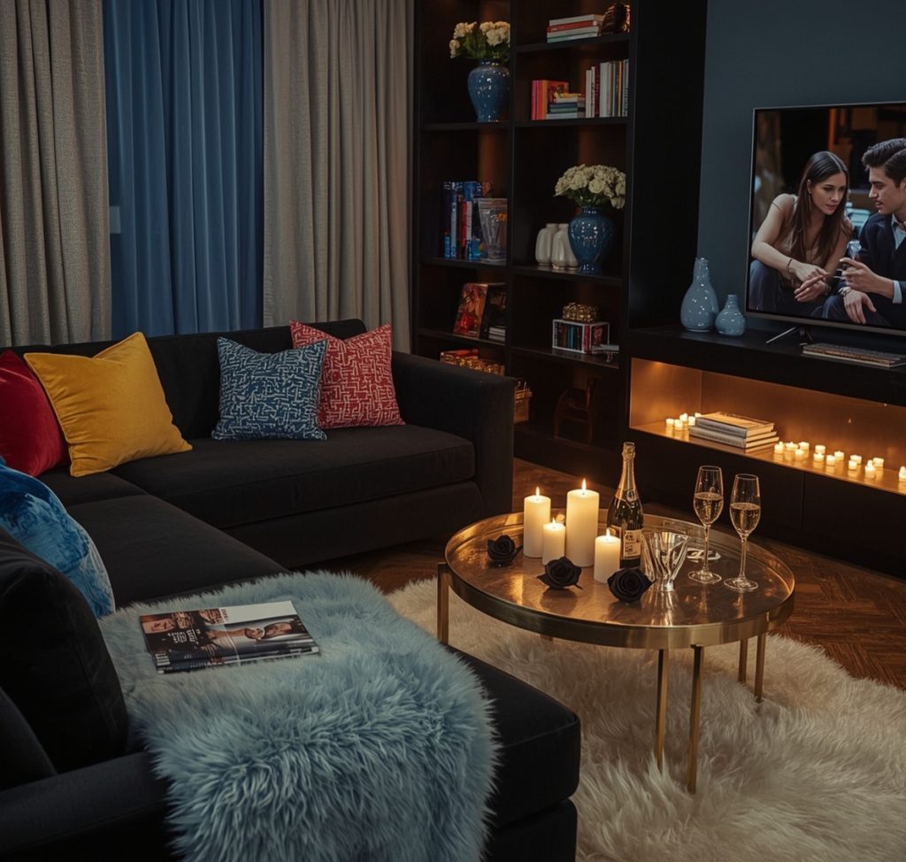 dark feminine living room