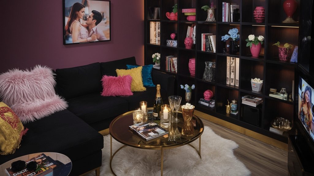 dark feminine living room