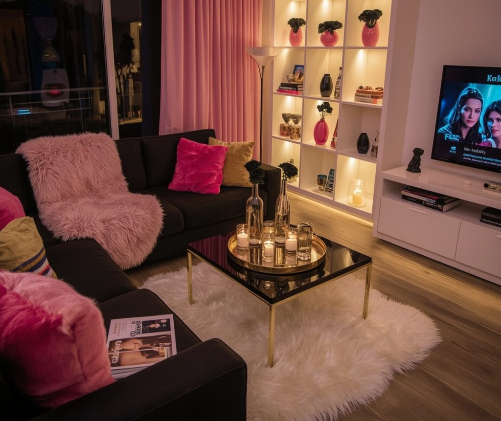 dark feminine living room