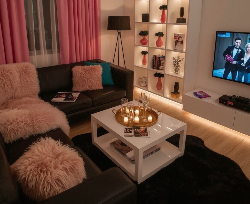 dark feminine living room