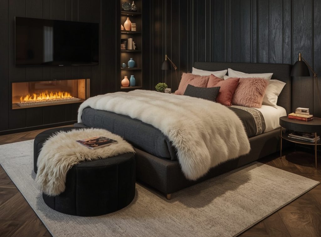 dark feminine bedroom