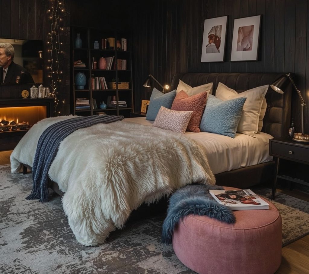 dark feminine bedroom