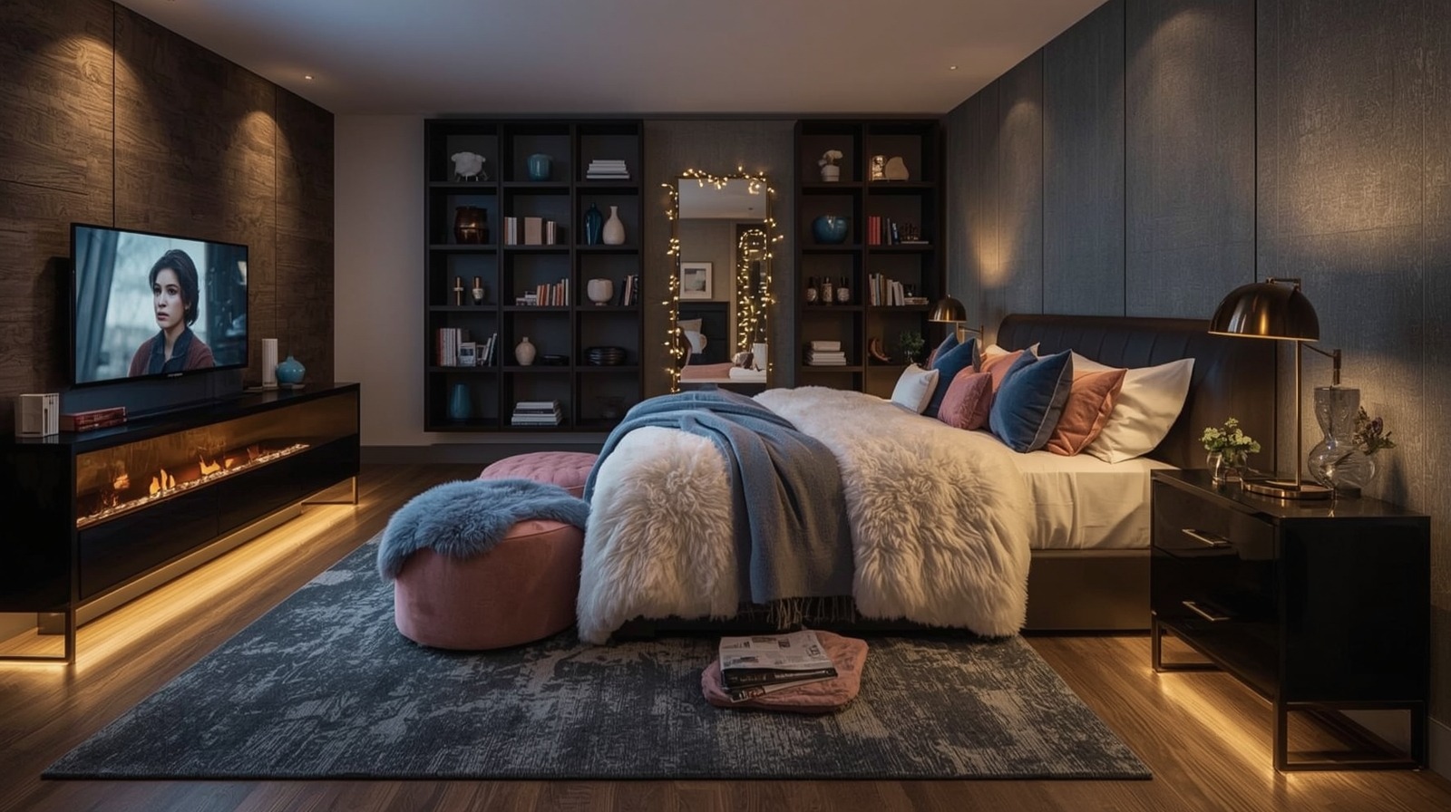 dark feminine bedroom