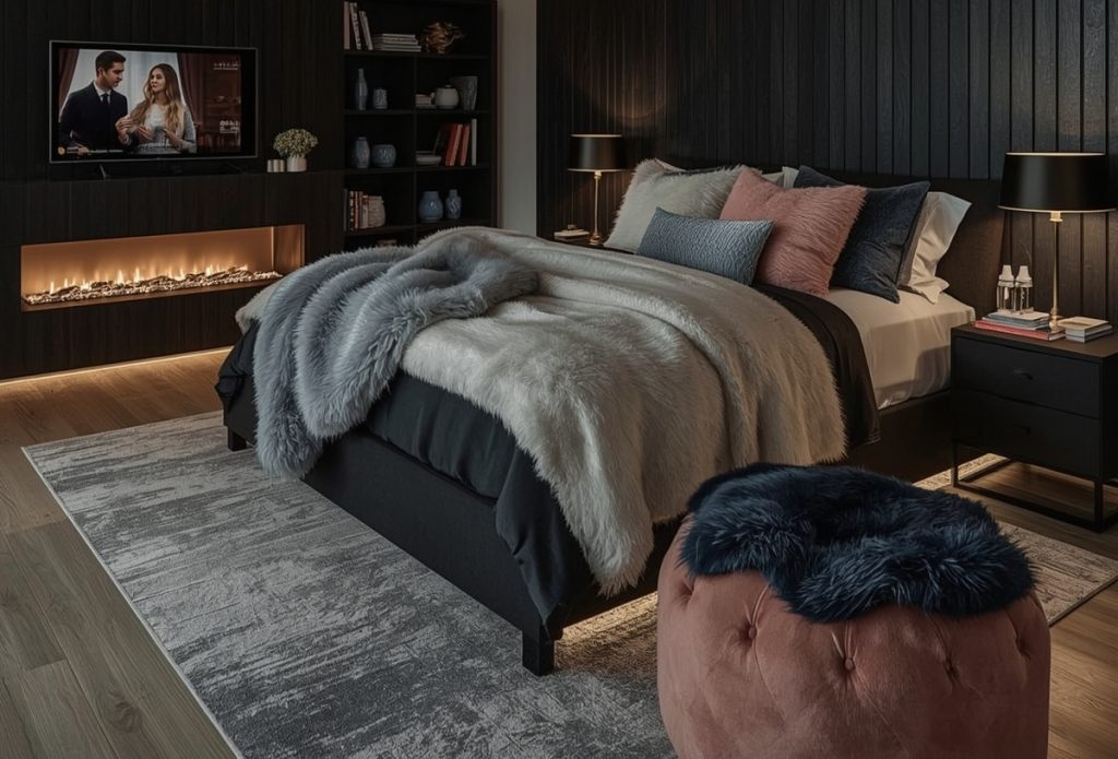 dark feminine bedroom