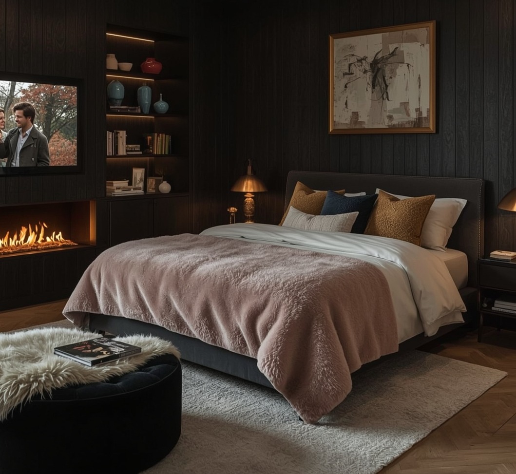 dark feminine bedroom