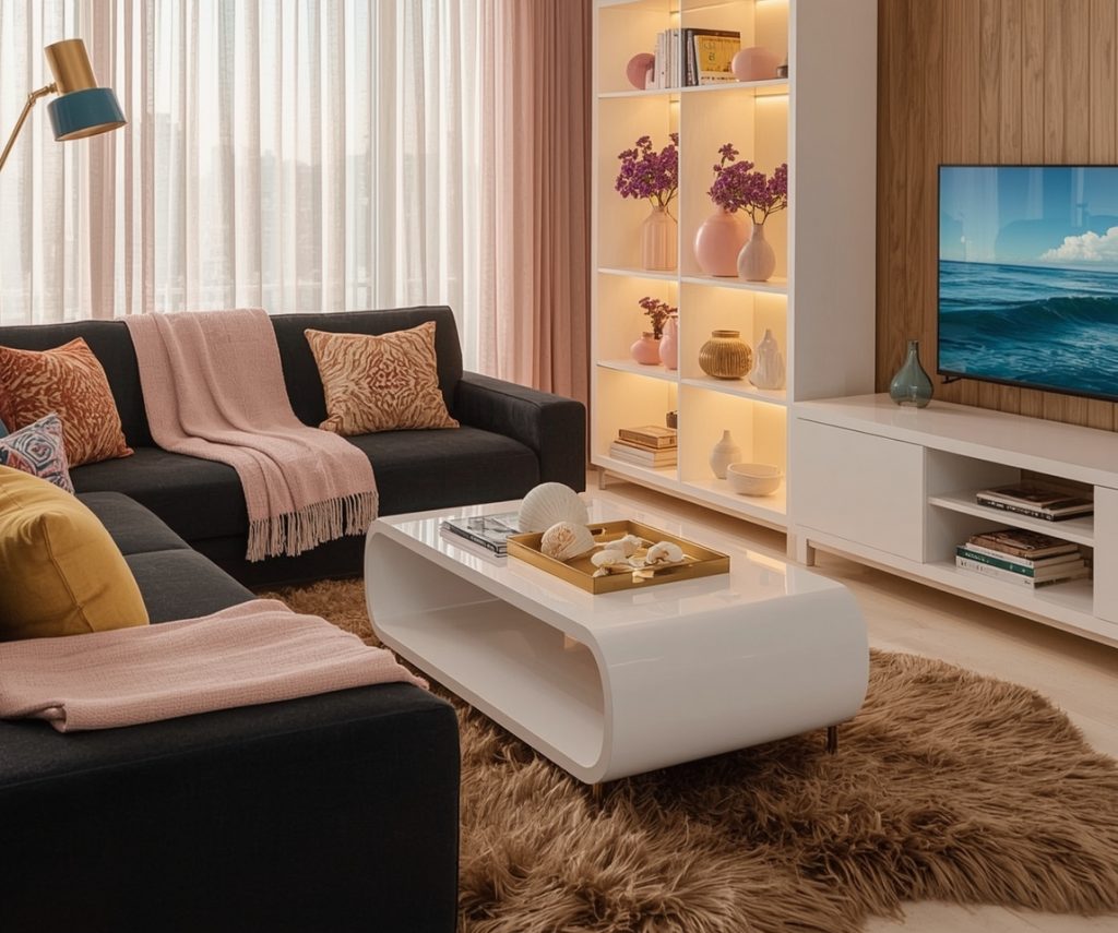 dark feminine living room