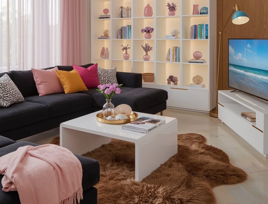 dark feminine living room