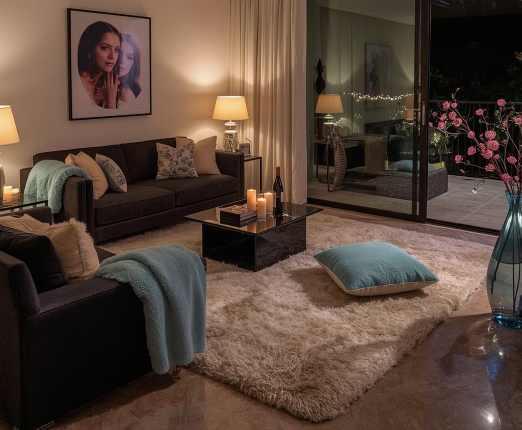 dark feminine living room