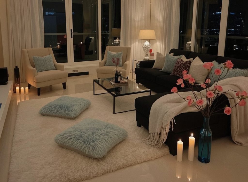 dark feminine living room