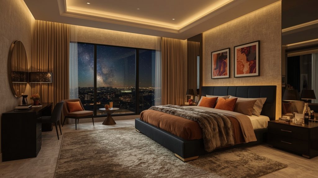 dark feminine bedroom