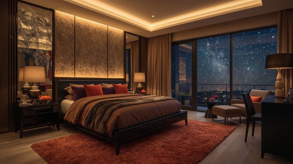 dark feminine bedroom