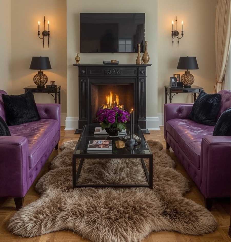 dark feminine living room