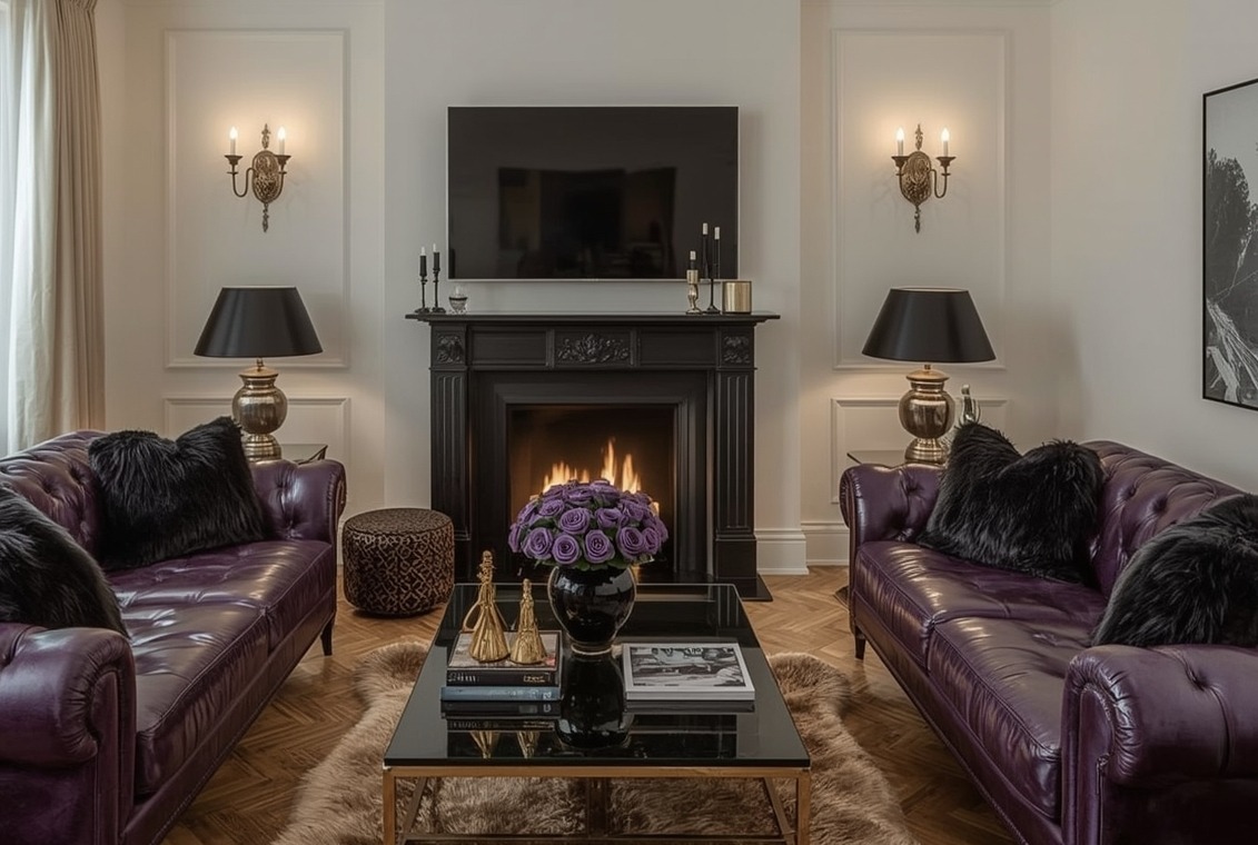 dark feminine living room