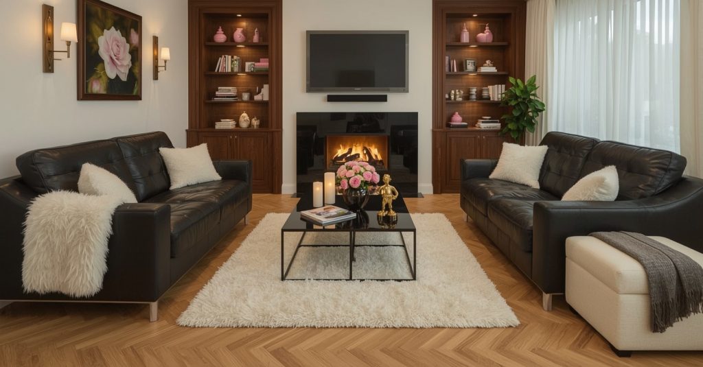 dark feminine living room