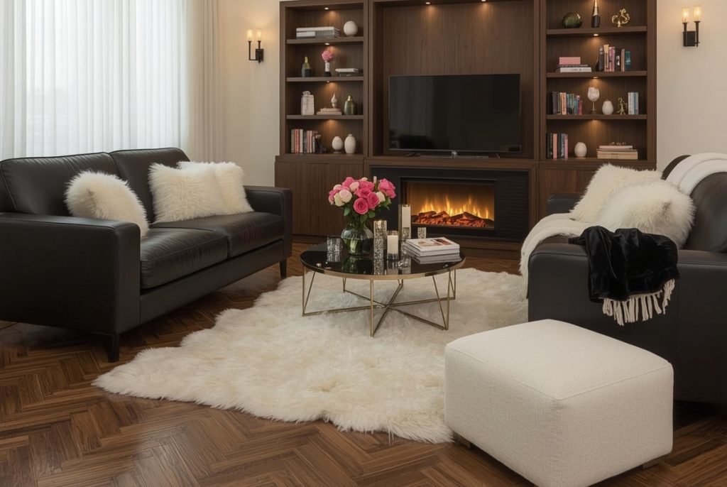 dark feminine living room