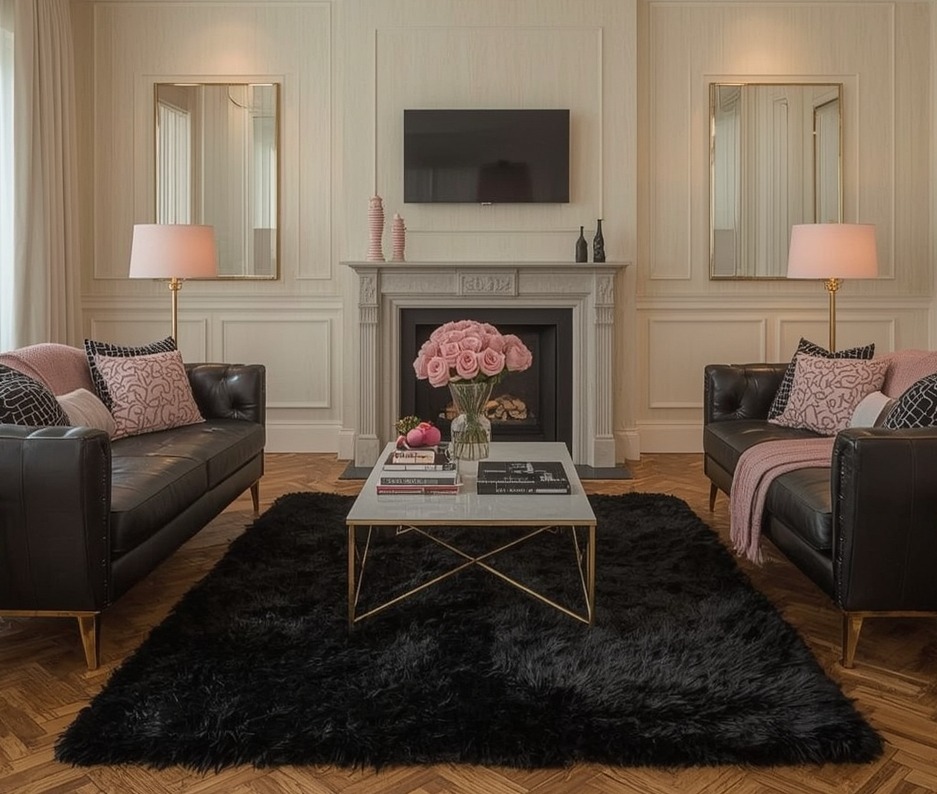 dark feminine living room