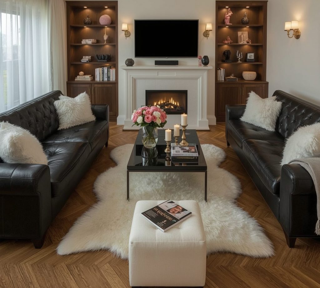 dark feminine living room