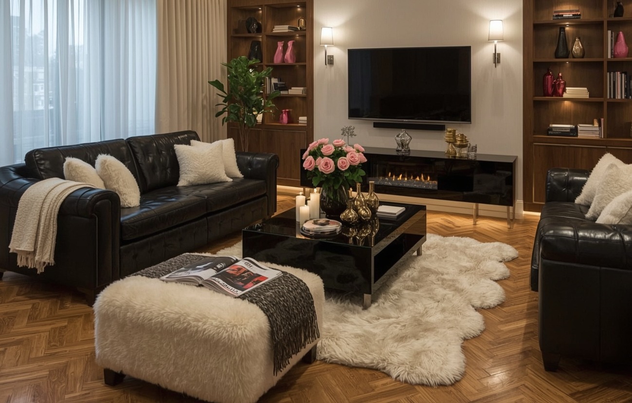 dark feminine living room