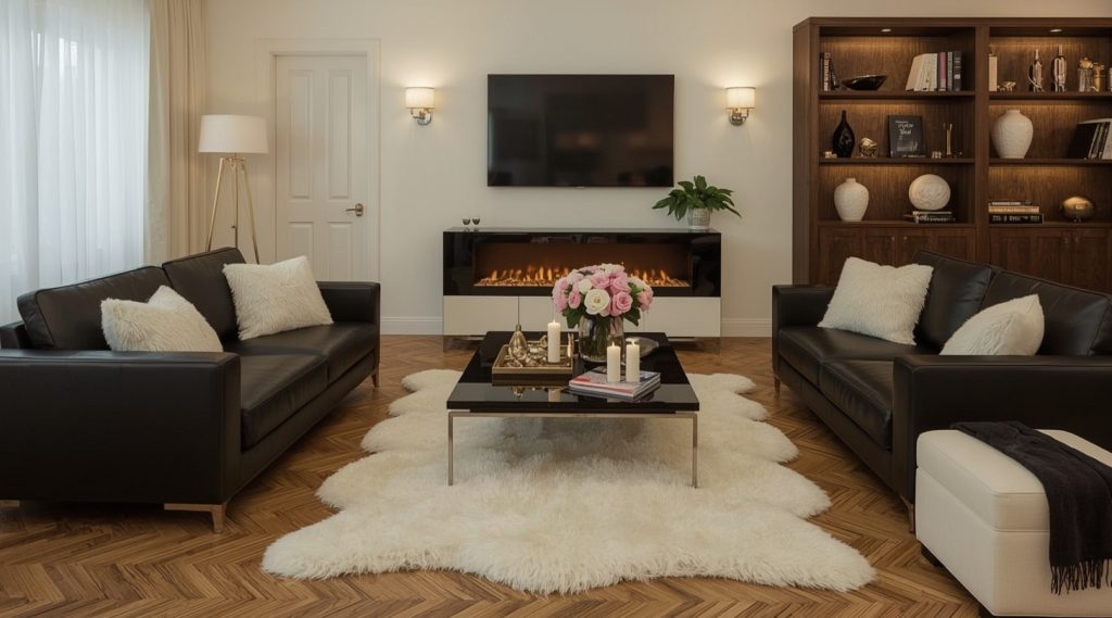 dark feminine living room