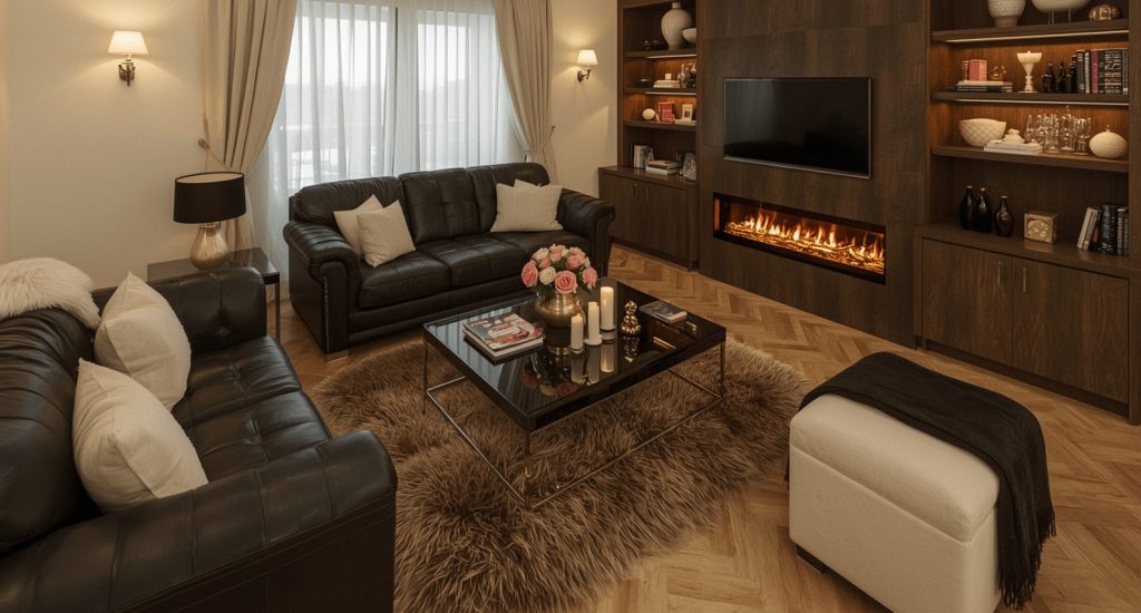 dark feminine living room