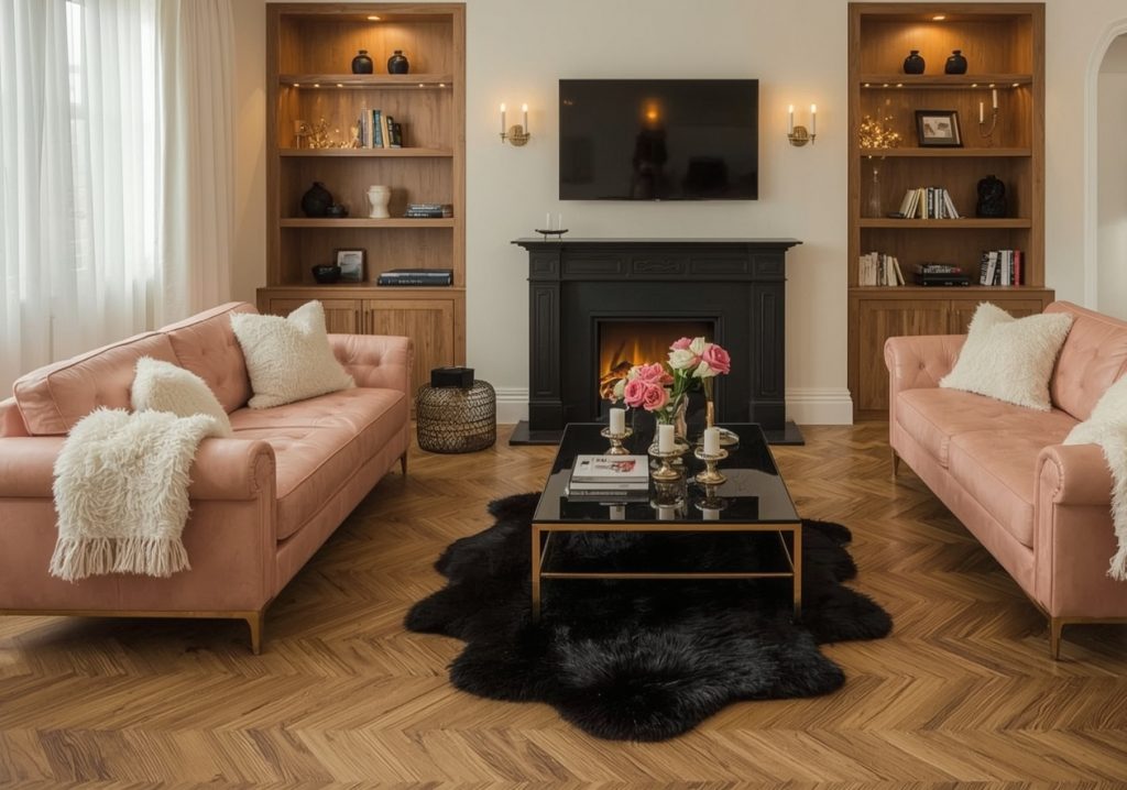 dark feminine living room