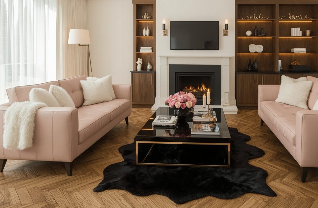dark feminine living room