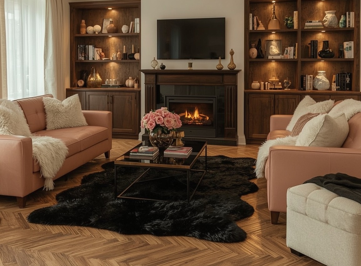 dark feminine living room
