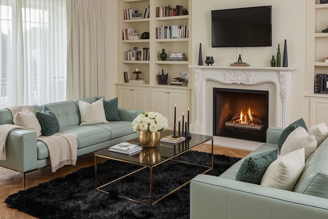 dark feminine living room